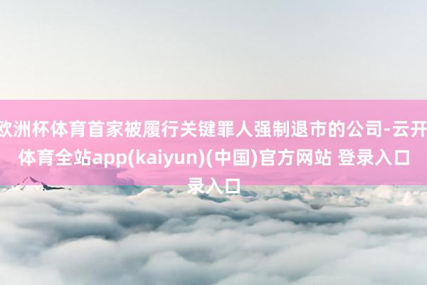 欧洲杯体育首家被履行关键罪人强制退市的公司-云开·体育全站app(kaiyun)(中国)官方网站 登录入口