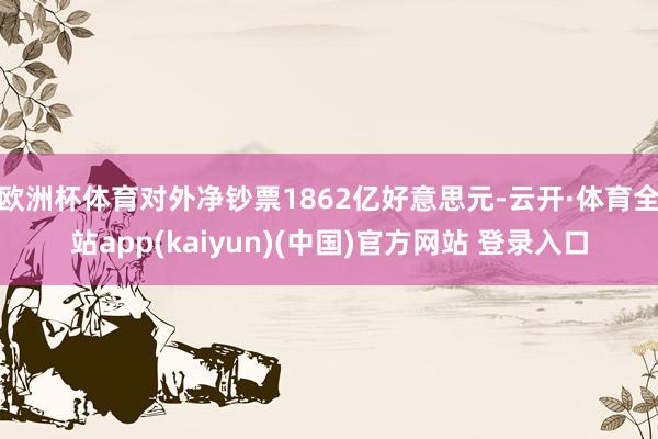 欧洲杯体育对外净钞票1862亿好意思元-云开·体育全站app(kaiyun)(中国)官方网站 登录入口