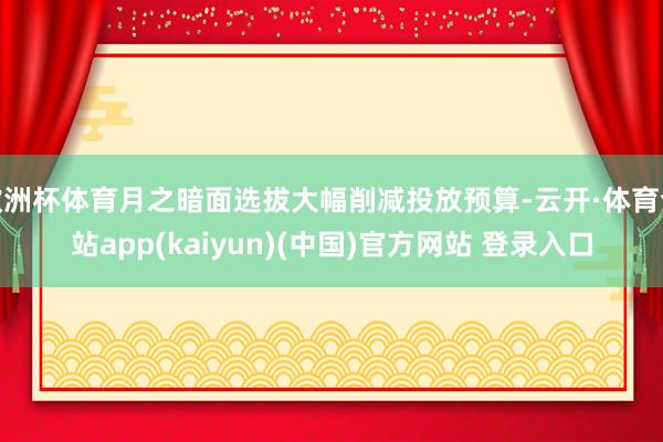 欧洲杯体育月之暗面选拔大幅削减投放预算-云开·体育全站app(kaiyun)(中国)官方网站 登录入口